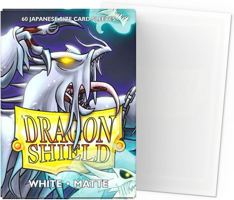 Arcane Tinmen Dragon Shield | Japanese Size Card Matte Sleeves | 60 CT - Smooth & Tough Premium TCG Sleeves - Compatible with Yu-Gi-Oh, Naruto, Cardfight & Vanguard | White - Image 2